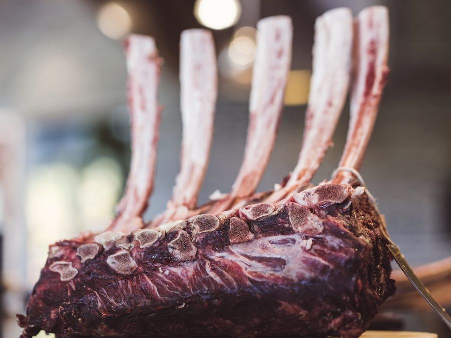 A French-trimmed rack of lamb